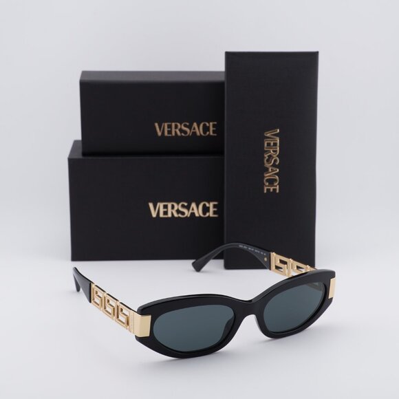 Versace VE4501 GB1/87 Cat Eye Sunglasses – Black/Dark Grey - Picture 4 of 9